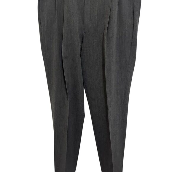 Brooks Brothers Gray Dress Pants Smooth Wool Cuffed Pleated Gray Mens 36 x 30.5 - Picture 8 of 15